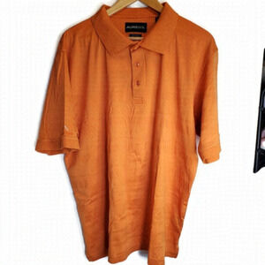 𝅺aureus Men's Short sleeve Orange polo Golf Shirt